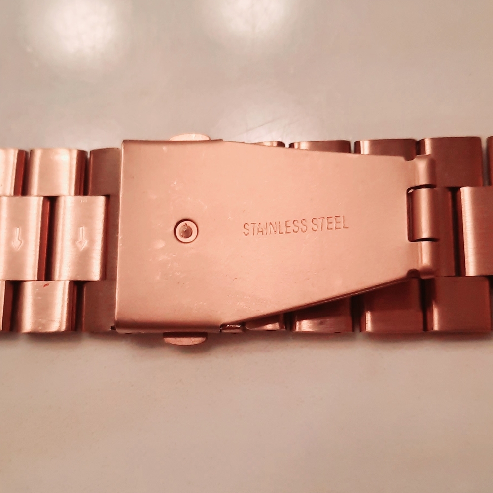 Rose Gold Premium Stainless Steel Smartwatch Band - Picture 8 of 15